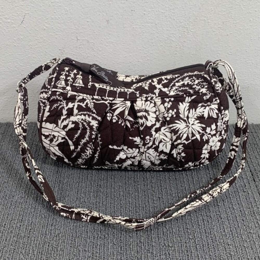 Vera Bradley Imperial Toile Crossbody Bag Womens Small Retired Quilted Pleated